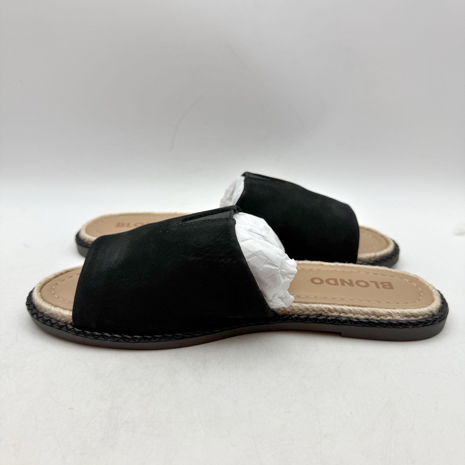 Blondo Womens Emilia Slide Sandals Size 7 Black Waterproof Leather NIB