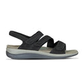 OrthoFeet Womens Naxos Sandals Size 8 Wide Black Leather Comfort NIB