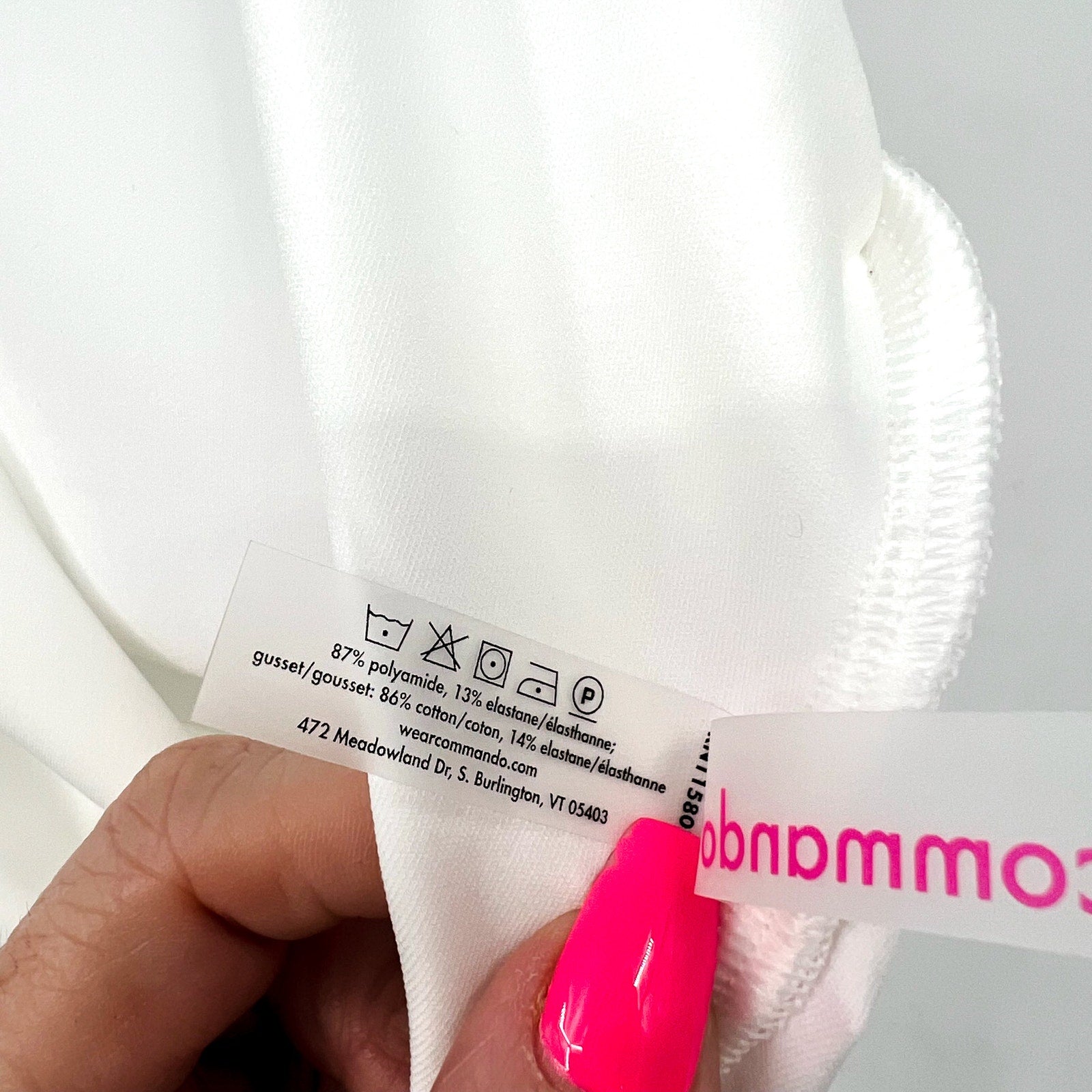 Commando Women's Neoprene Tank Bodysuit Large White Stretch Sleeveless NWT