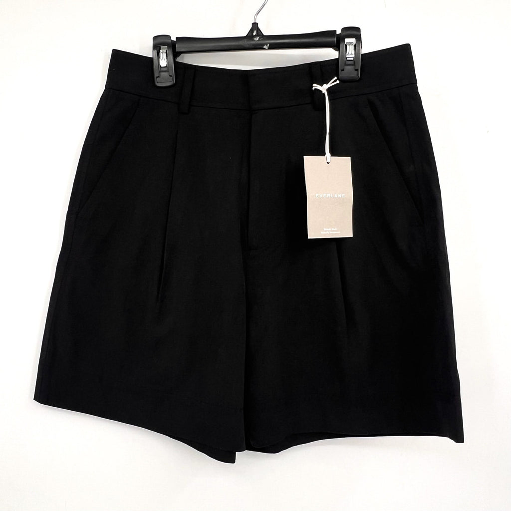 EVERLANE Women's The Way-High Drape Shorts Size 4 Black Pleated NWT