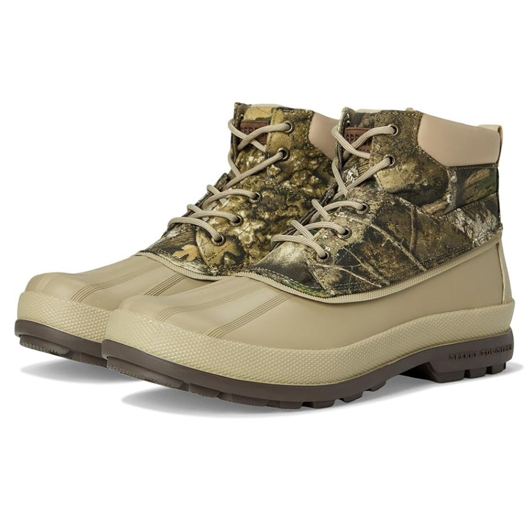 Sperry Mens Coldbay Chukka Realtree Duck Boots US 9 M Olive Tan Waterproof NIB