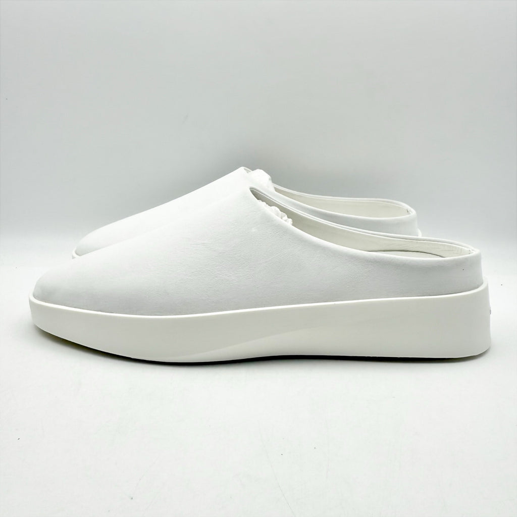 Wolf & Shepherd Cruise Mule Slip On Shoes Mens 7.5 Womens 9 White Leather NIB