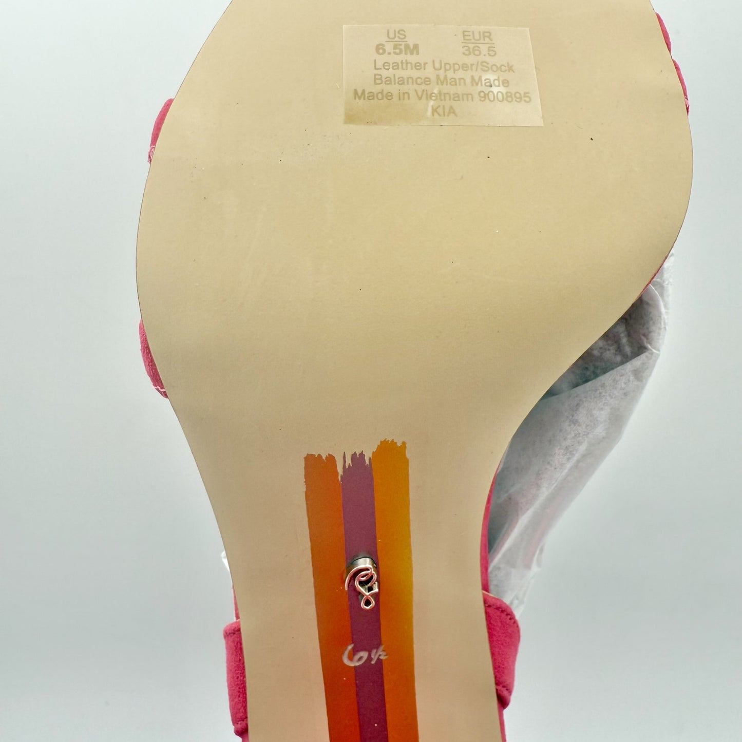 Sam Edelman Womens Kia Heeled Sandal US 6.5 EU 36.5 Pink Suede NIB