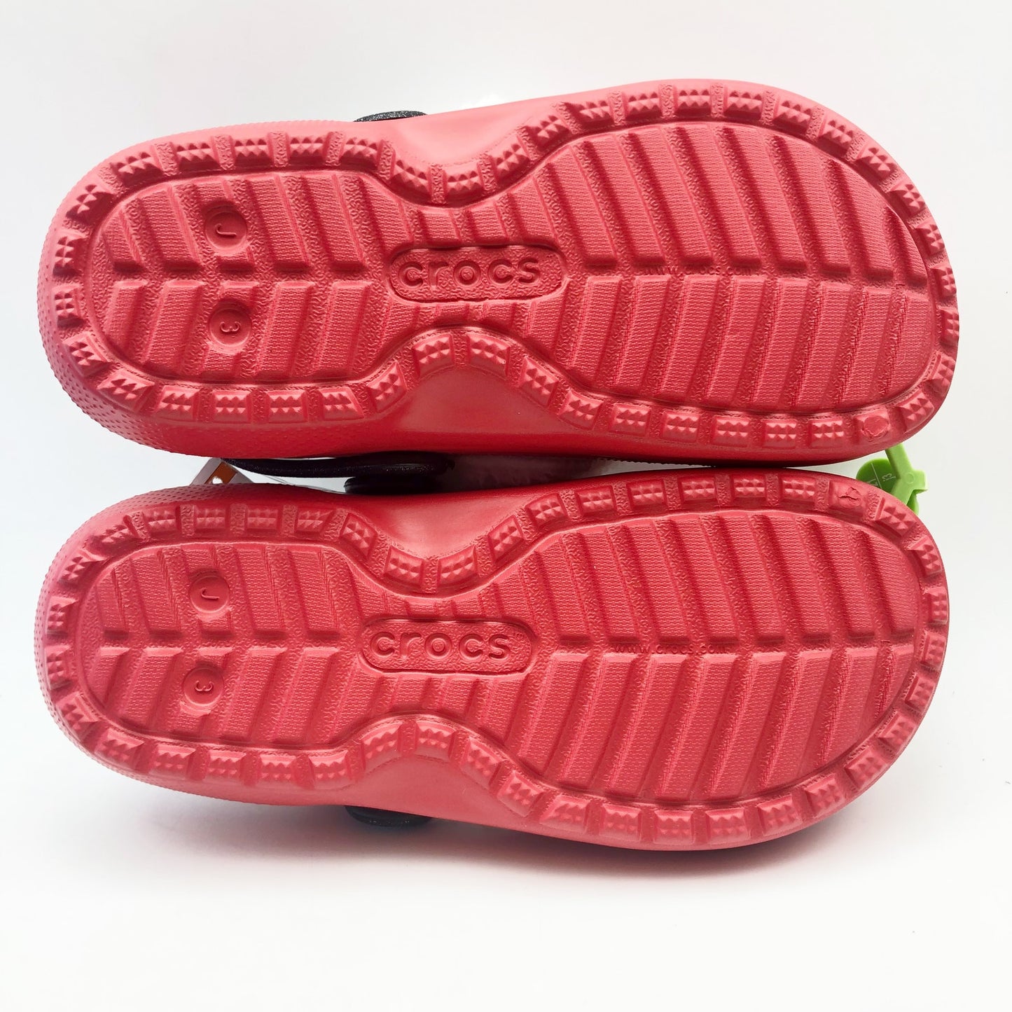 Crocs Unisex Kids Santa Classic Clogs Size J 3 Festive Red White Black NWT