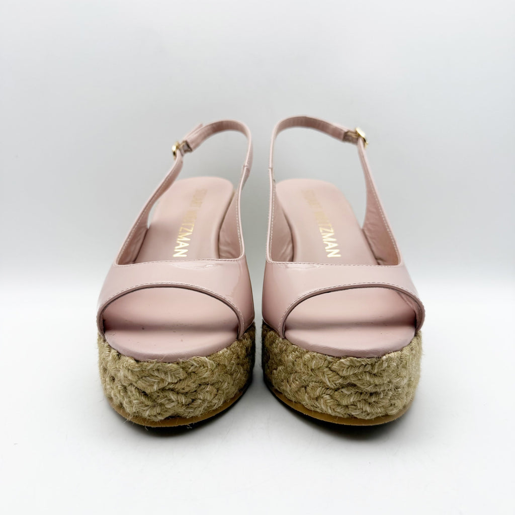 Stuart Weitzman Womens Island Sandal Espadrille Wedge US 9B EU 39.5 Pink NIB