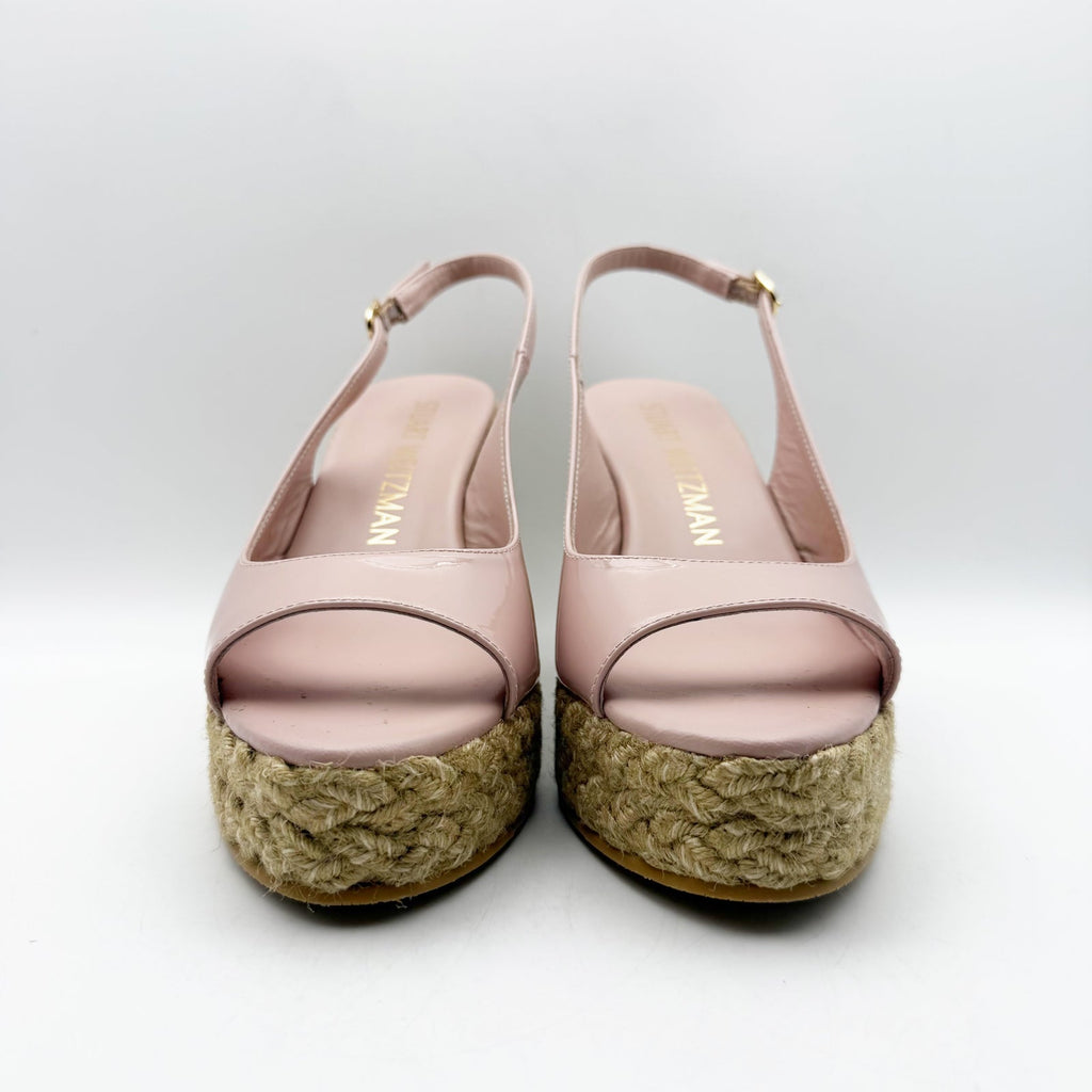 Stuart Weitzman Womens Island Sandal Espadrille Wedge US 9B EU 39.5 Pink NIB