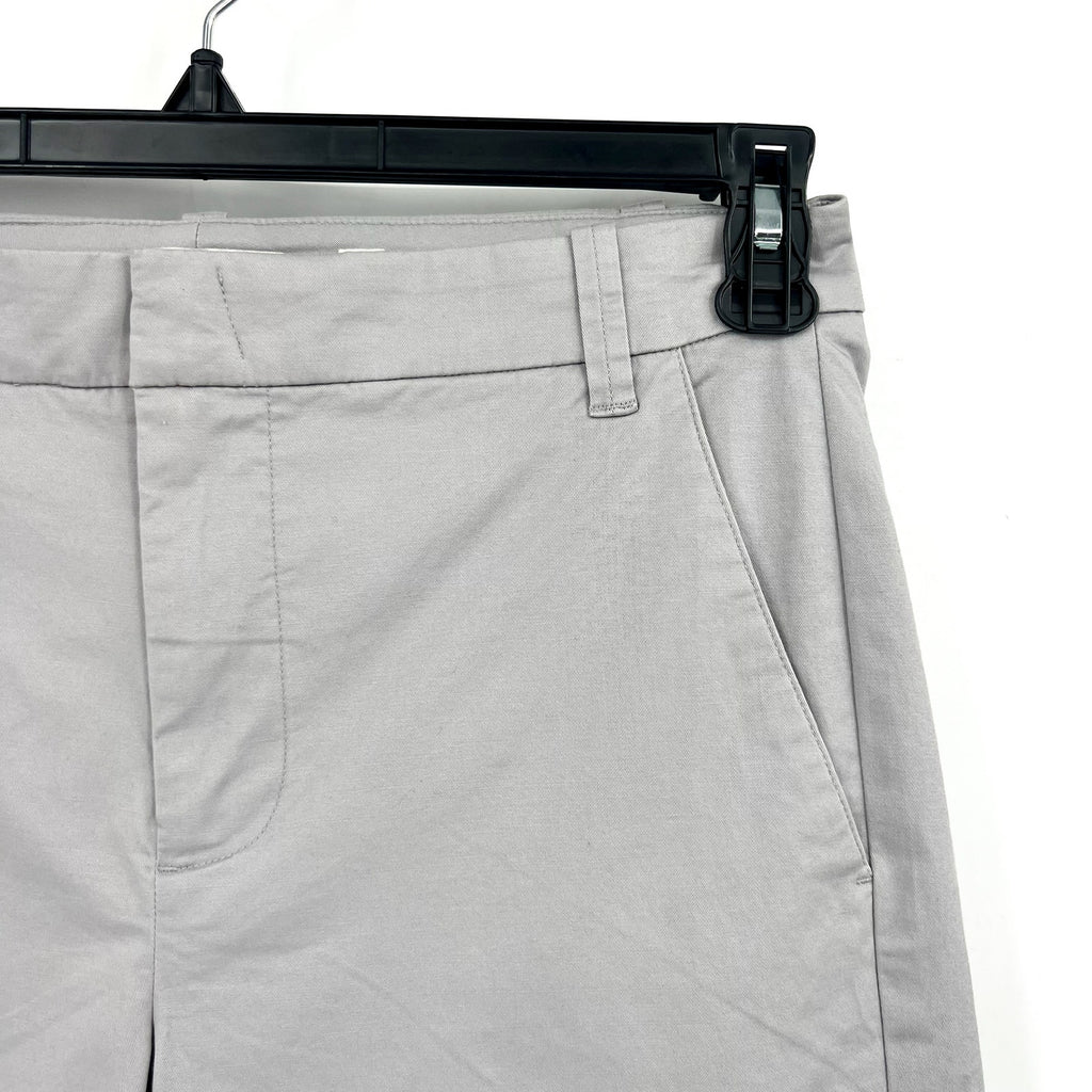 VINCE Womens Coin Pkt Bermuda Shorts Size 6 Grey Fog Stretch Flat Front NWOT