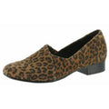 Clarks Womens Juliet Palm Loafers US 8.5 Wide EU 39.5 Brown Leopard Suede NWOB