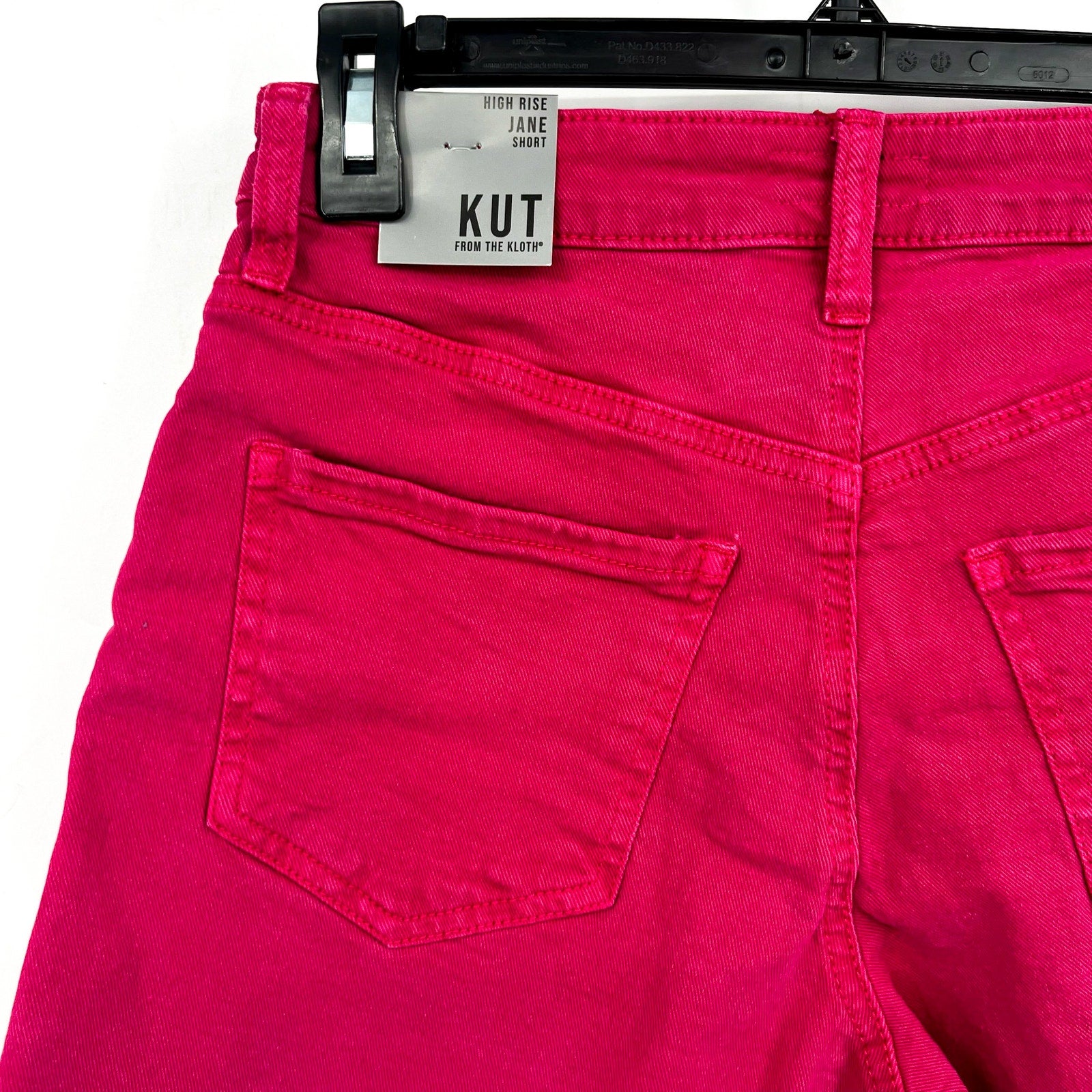 KUT FROM THE KLOTH Womens Jane High Rise Shorts Size 00 Pink Fuchsia Raw Hem NWT