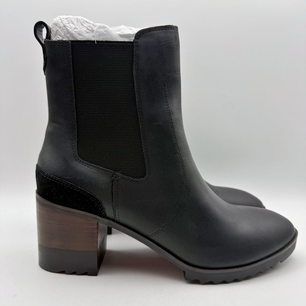 Blondo Womens Rai Ankle Boots Size 8.5 M Black Leather Waterproof NIB