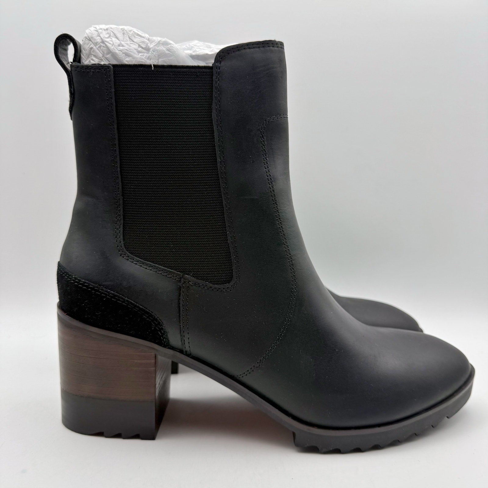 Blondo Womens Rai Ankle Boots Size 8.5 M Black Leather Waterproof NIB