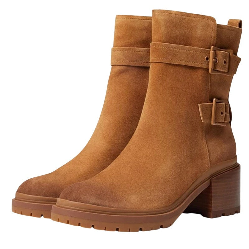 Naturalizer Womens Trina Heeled Boots Size 10 M EU 41 Brown Suede NIB