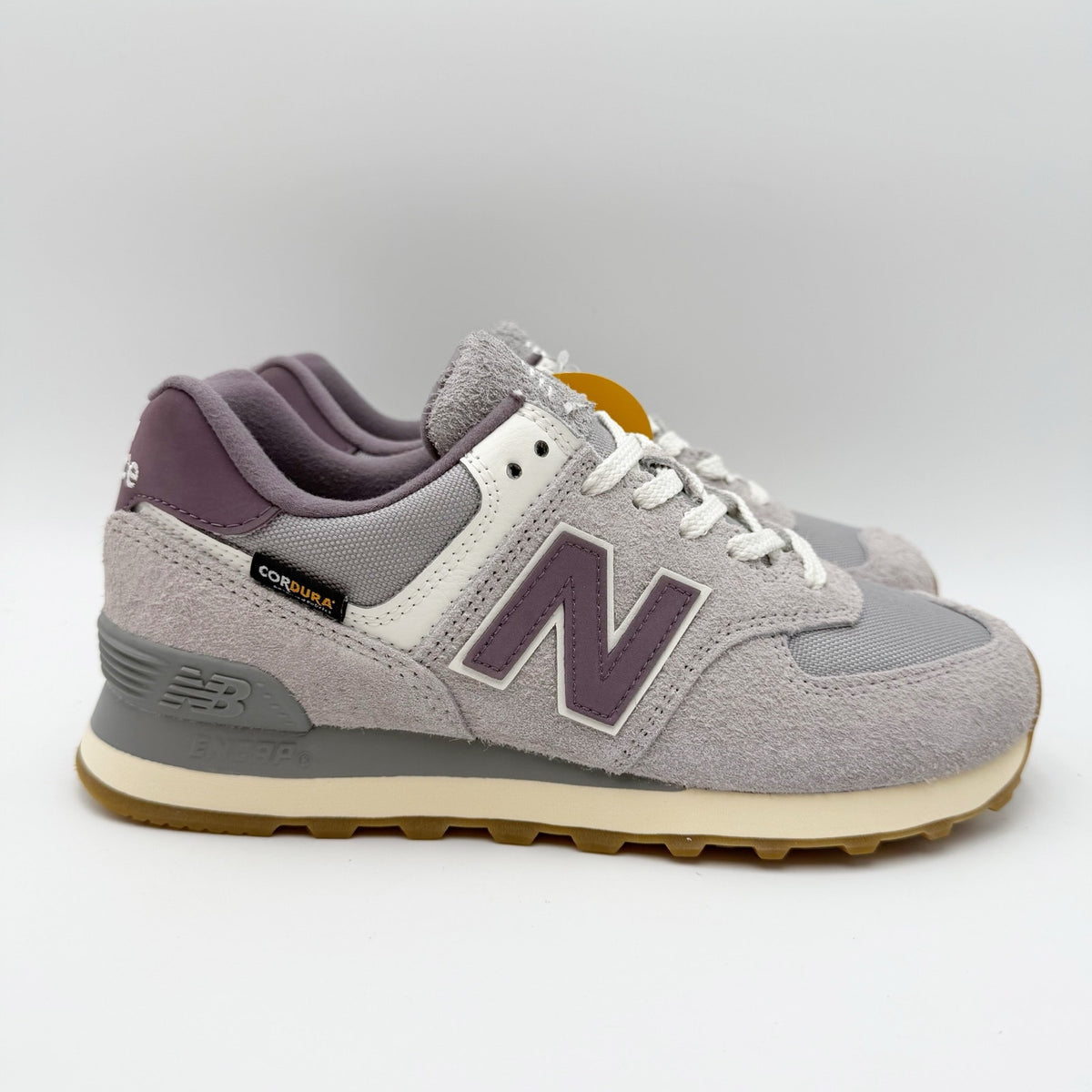 New Balance Womens 574V2 Casual Sneakers 7.5 WIDE Purple Grey Cordura NWT