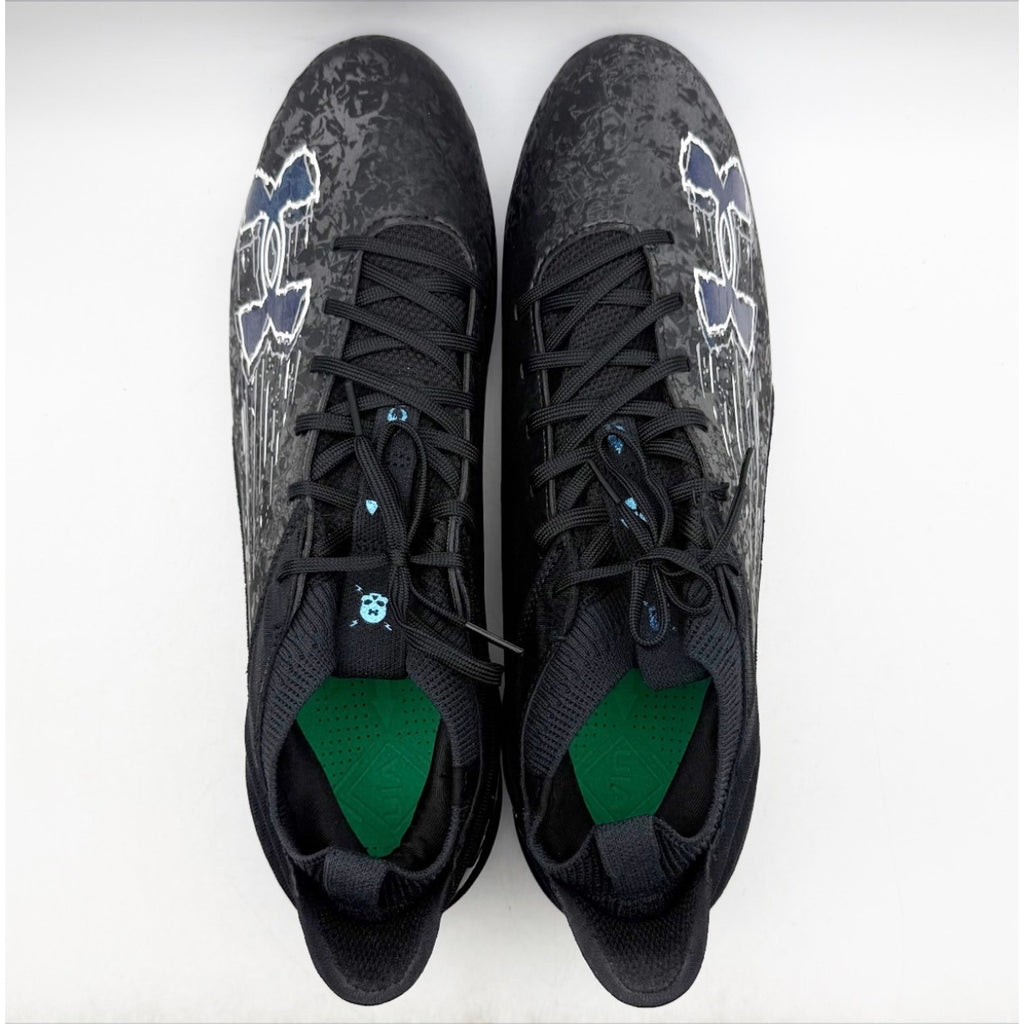 Under Armour Mens Blur Smoke Suede 2.0 MC Molded Football Cleat US 13 Black NWOB