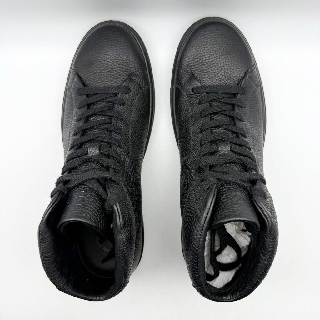 ECCO Mens Soft 60 Premium High-Top Sneakers EU 43 US 9.5 Black Leather NWOB