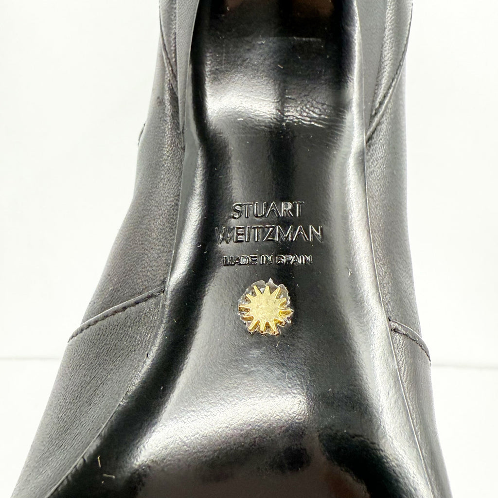 Stuart Weitzman Womens Luxecurve 100 Slouch Boots US 9B Black Leather NWOB