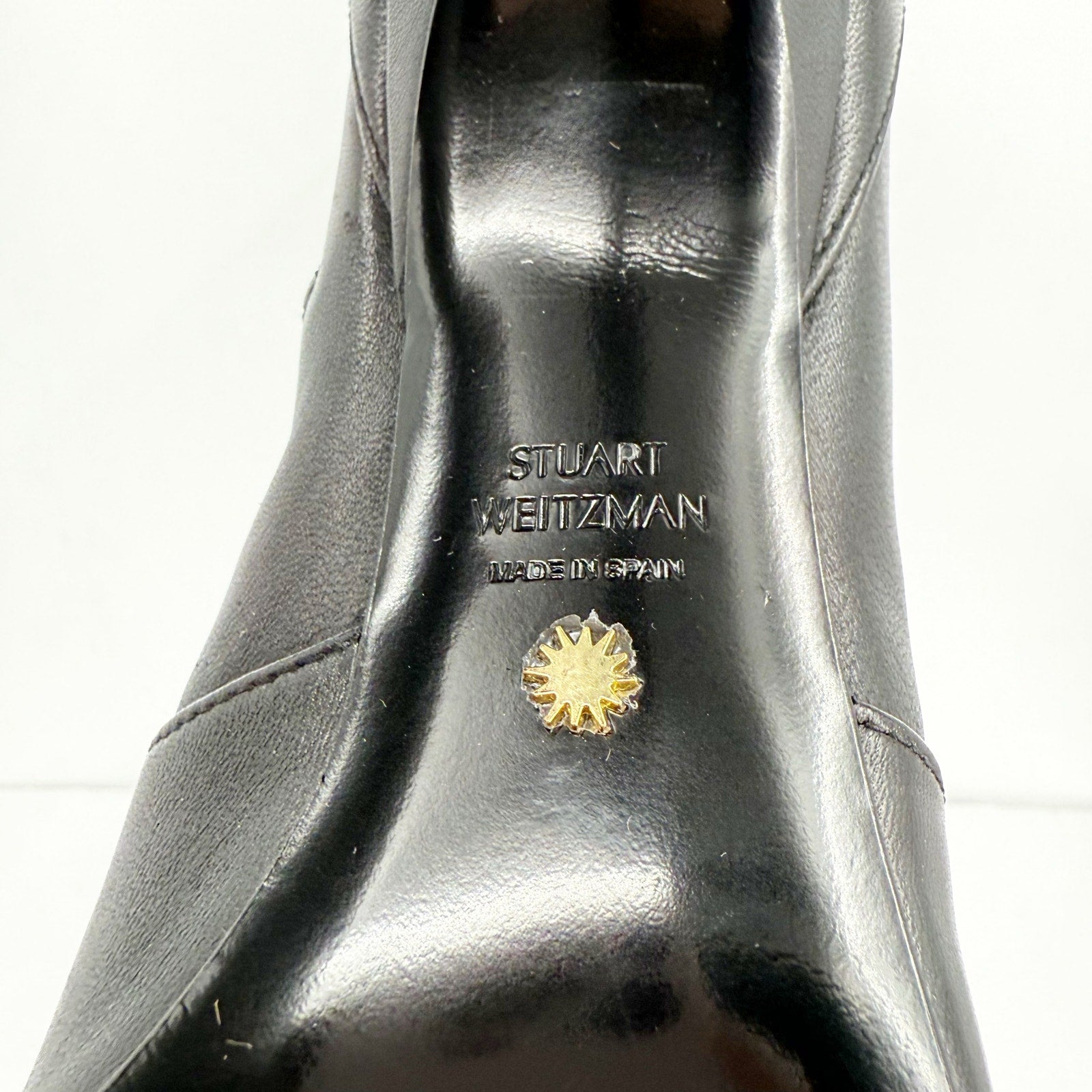 Stuart Weitzman Womens Luxecurve 100 Slouch Boots US 9B Black Leather NWOB