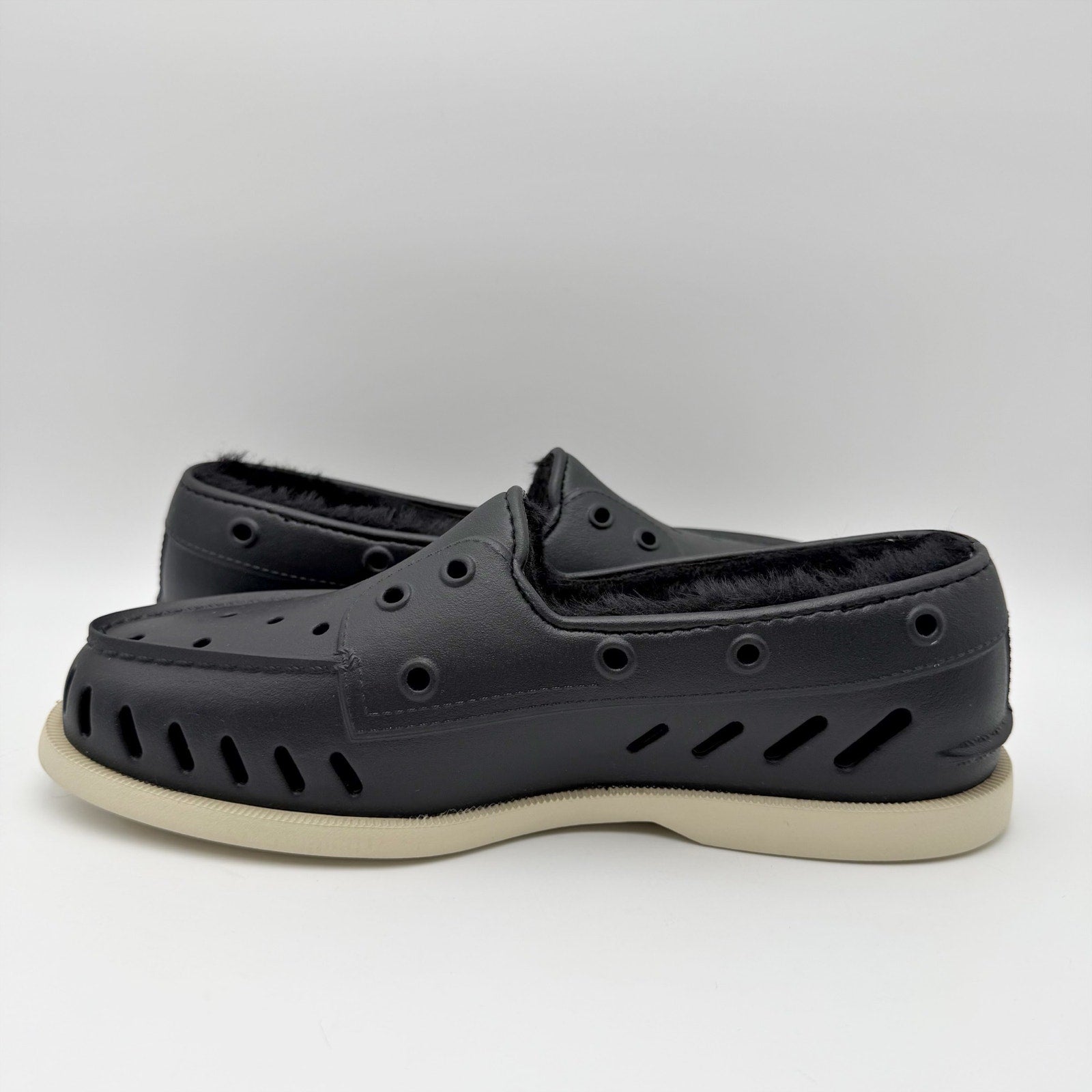 Sperry Mens Original Float Cozy Boat Shoes SIZE 10 EU 43 Black NWOB