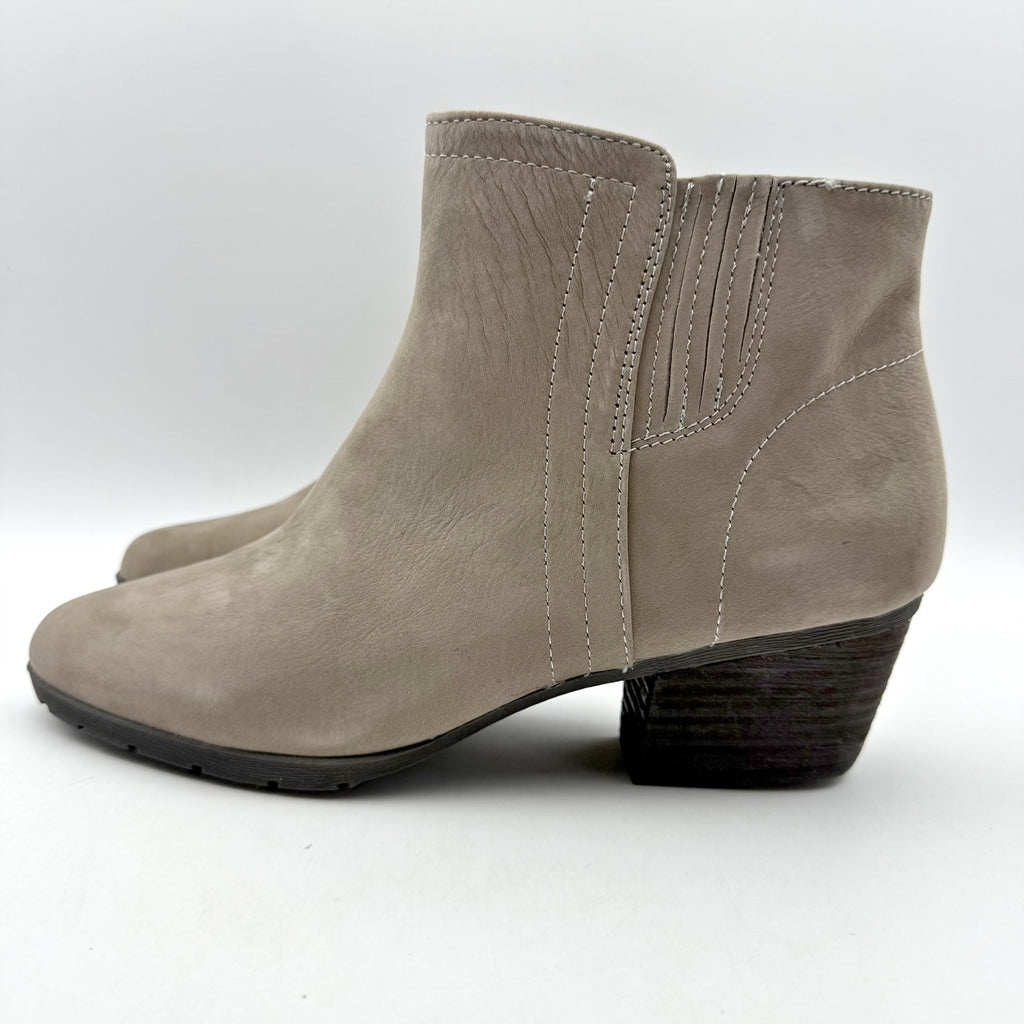 Blondo Womens Valli 2.0 Ankle Booties SIZE 8 M Taupe Grey Nubuck Leather NIB