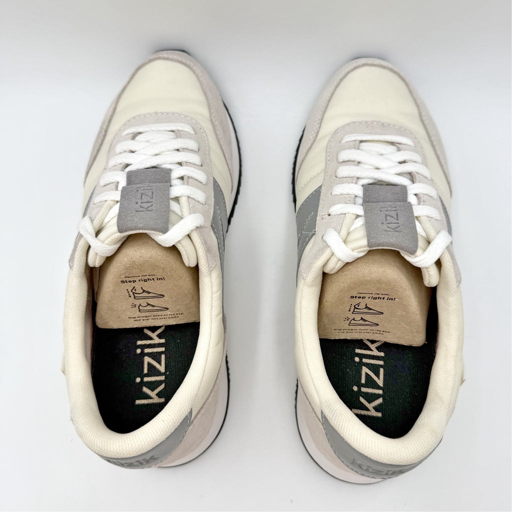 KIZIK Womens Milan Hands Free Sneakers Size 8 EU 39.5 Mist Grey Cream NIB