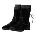 Comfortiva Womens Salem Casual Boots US 7 WIDE EU 38 Black Suede Waterproof NIB