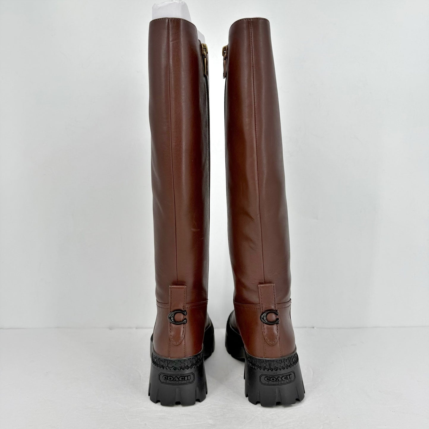 Coach Womens Julietta Knee High Boot US 6.5 B EU 37 Walnut Brown Leather NWOB