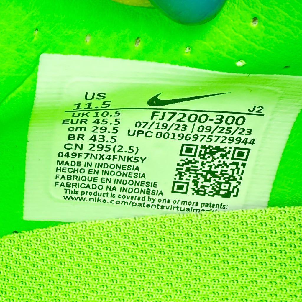 Nike Mens Zoom Mercurial Vapor 15 MG Soccer Cleats US 11.5 Green FJ7200-300 NWOB