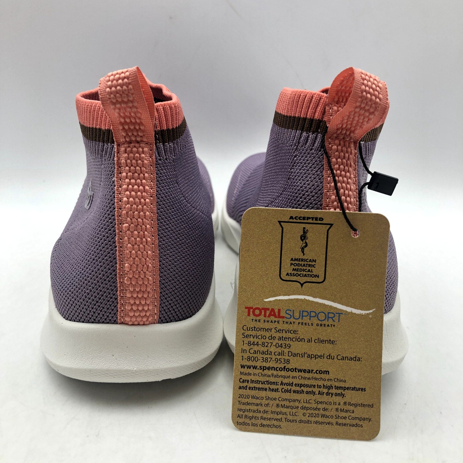 Spenco Womens Pure Love Knit Casual Sneaker 10 WIDE Elderberry Purple NIB