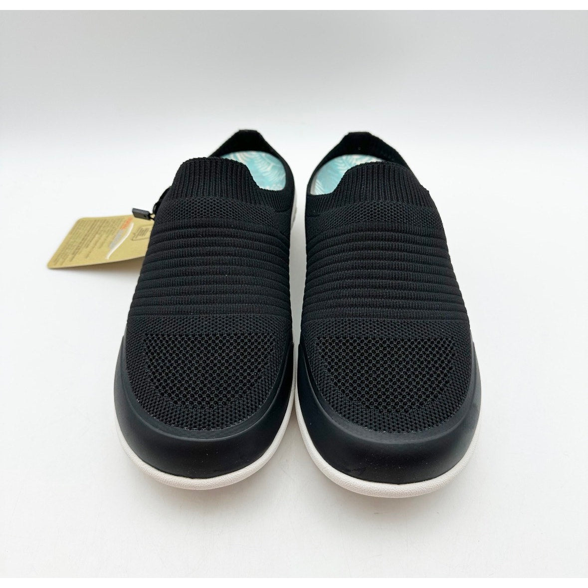 Spenco Womens Blissful Casual Slip On Shoes Size 6.5 WIDE Black Mules NIB