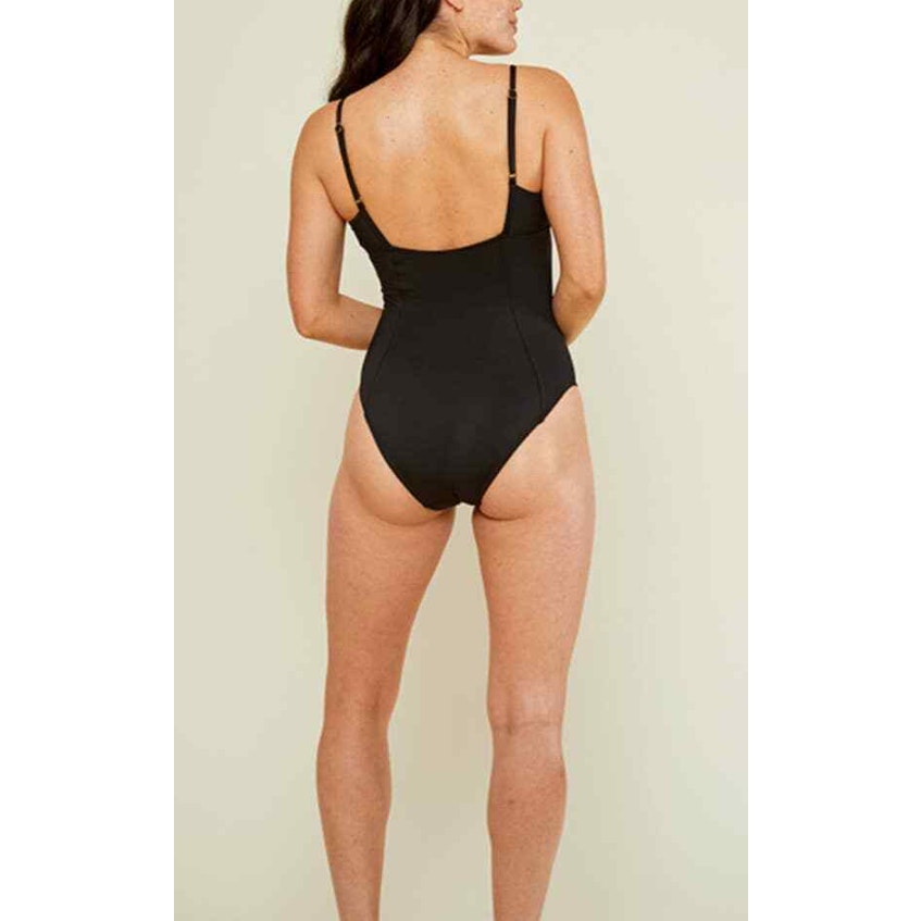 ANDIE SWIM Women's The Havana One Piece Swimsuit Medium Black Square Neck