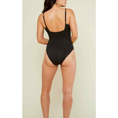 ANDIE SWIM Women's The Havana One Piece Swimsuit Medium Black Square Neck