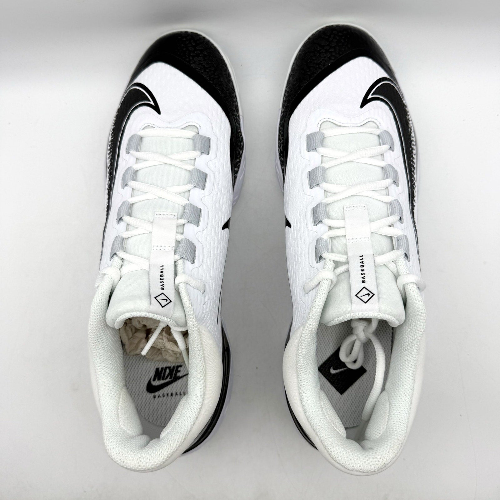 Nike Mens Alpha Huarache Elite 4 Low MCS Baseball Cleats US 11 White FD6255 NWOB