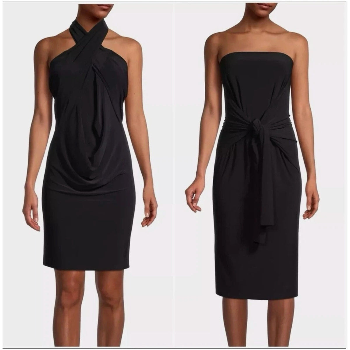 NORMA KAMALI Women's All in One Convertible Dress Small 36 Black Long Sleeve NWT