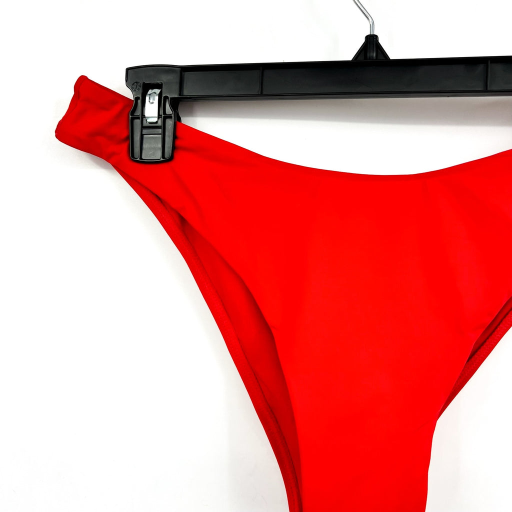 L*SPACE Women's Rocky Classic Bikini Bottoms Large Red Flame Low Rise NWOT