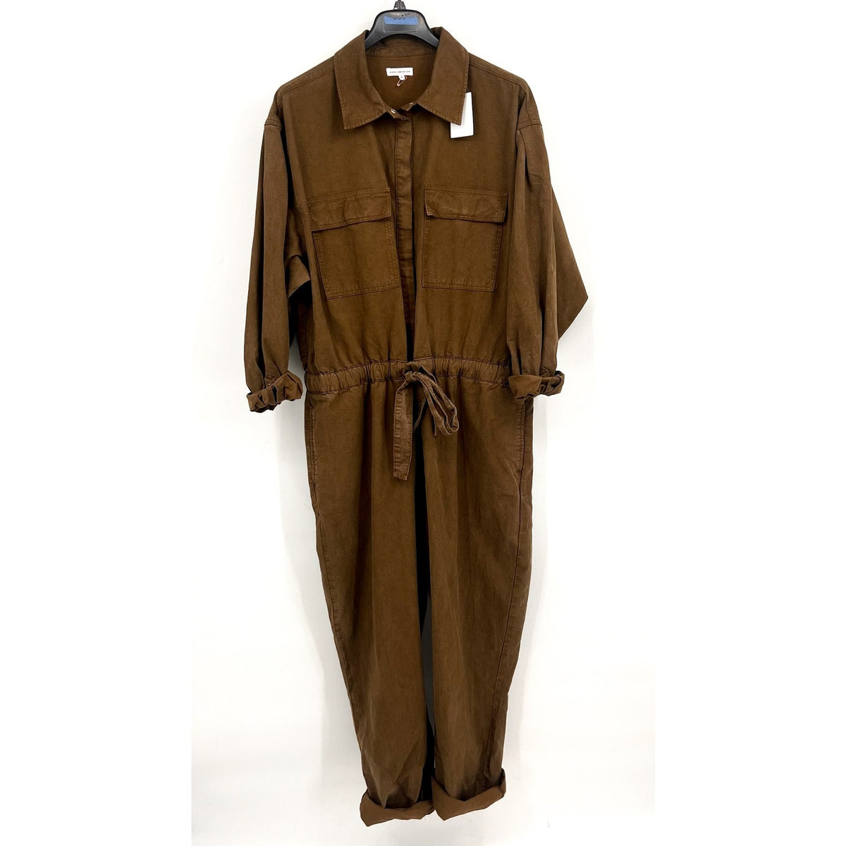 GOOD AMERICAN Women's Good Cinched Jumpsuit 3XL Olive Green Canvas NWT