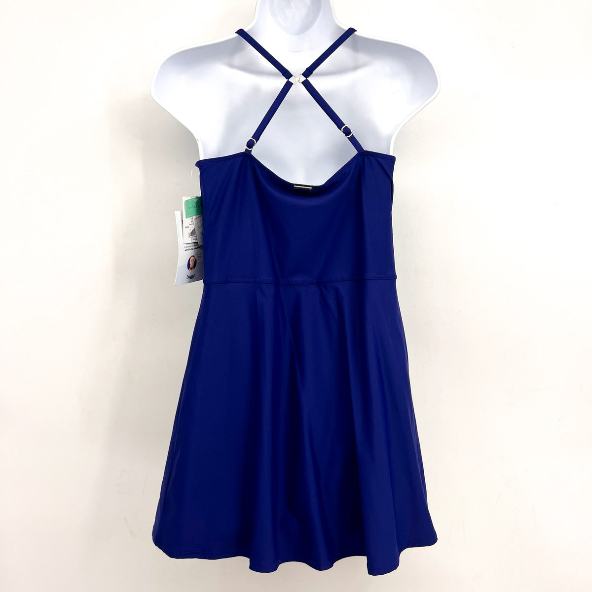 SUNSETS Women's Naomi Swim Dress One Piece XL Indigo Blue Skirt NWT