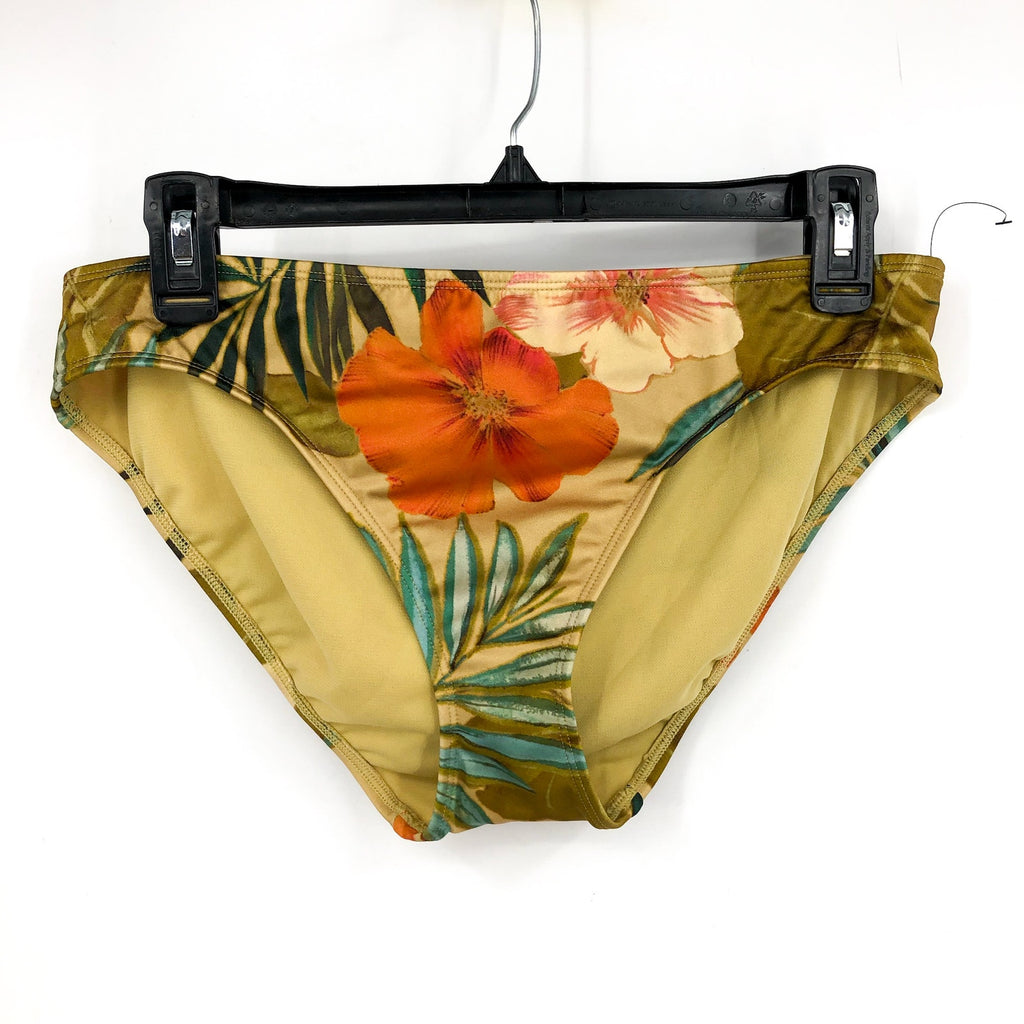 LAUREN RALPH LAUREN Tankini Top & Bottom Set Size 10 Gold Tropical-Print NWOT
