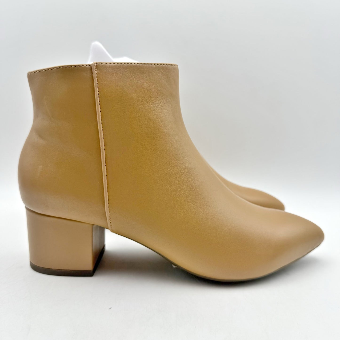 Rockport Womens Milia Block Bootie US 7 M EU 37.5 Tan Brown Leather NIB