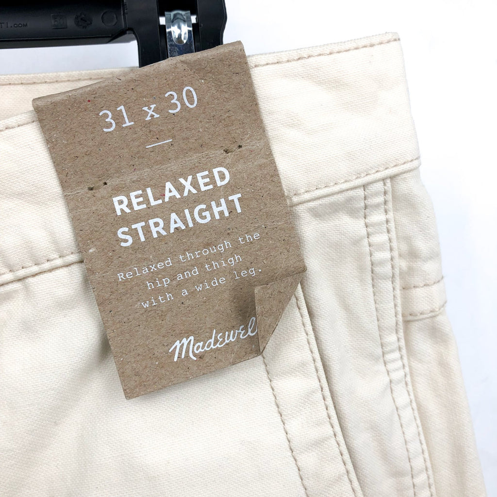 MADEWELL Men's Relaxed Straight Workwear Pants 31x30 Vintage Canvas AH665 NWT