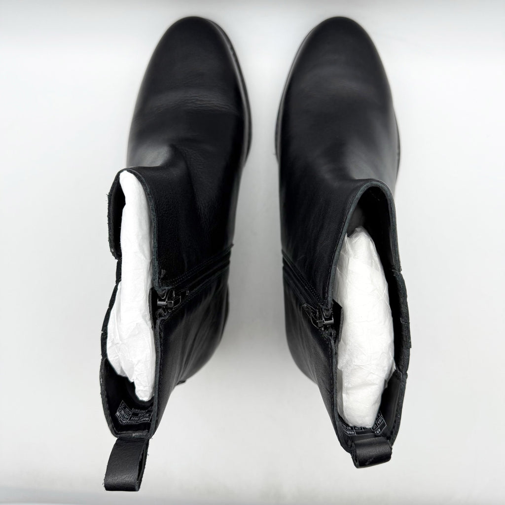 Vionic Womens Aria Ankle Booties US 8 EU 38.5 Black Leather NIB
