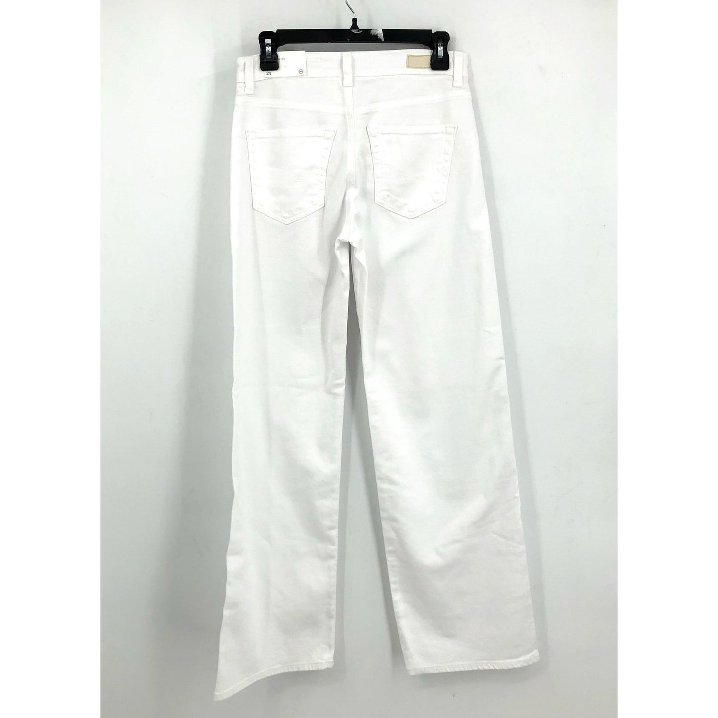 AG ADRIANO GOLDSCHMIED Womens Adria Wide Leg Jeans Size 24 White Low-Rise NWT