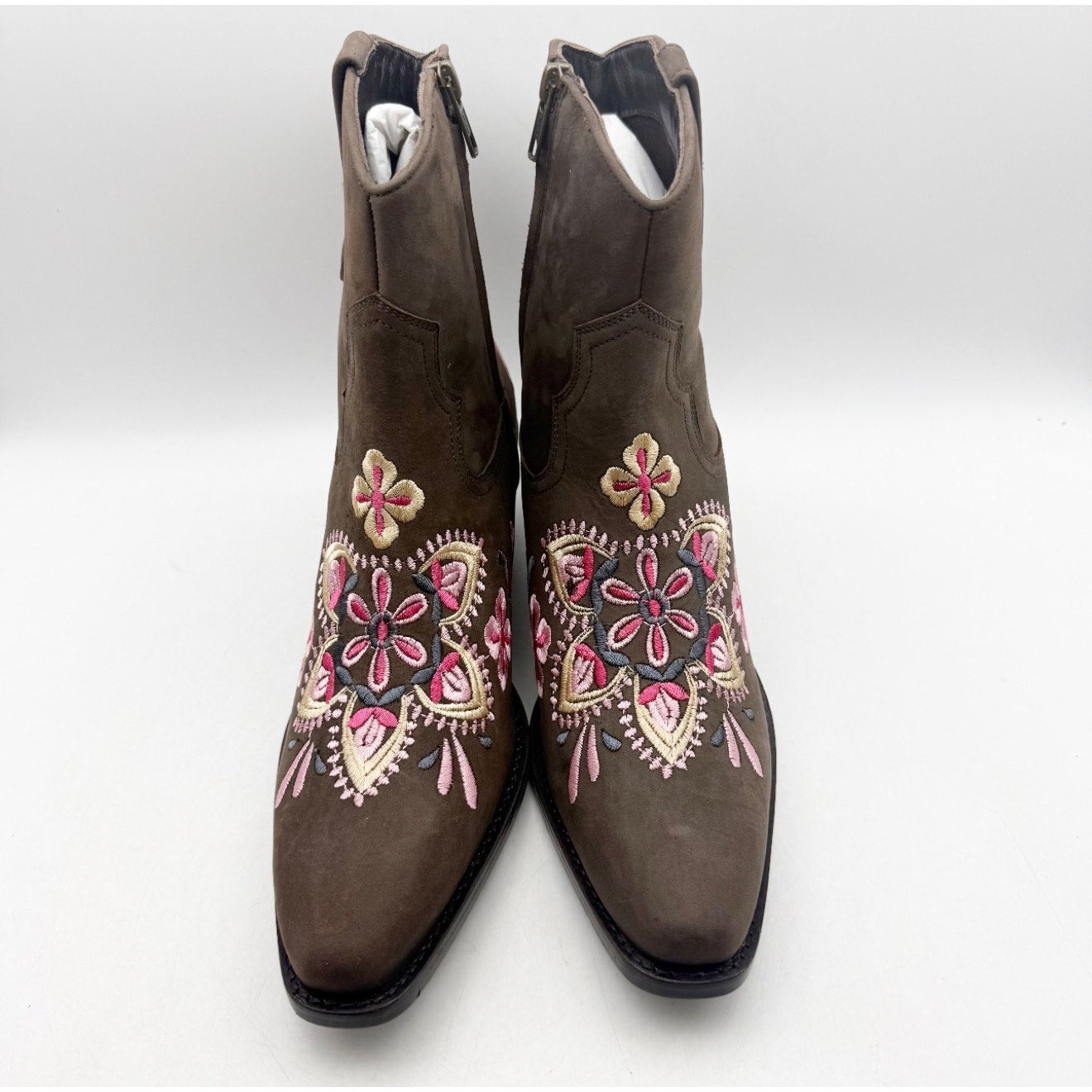 Diba True Women Cains Ville Western Bootie Size 9 M Brown Multi Leather NWOB