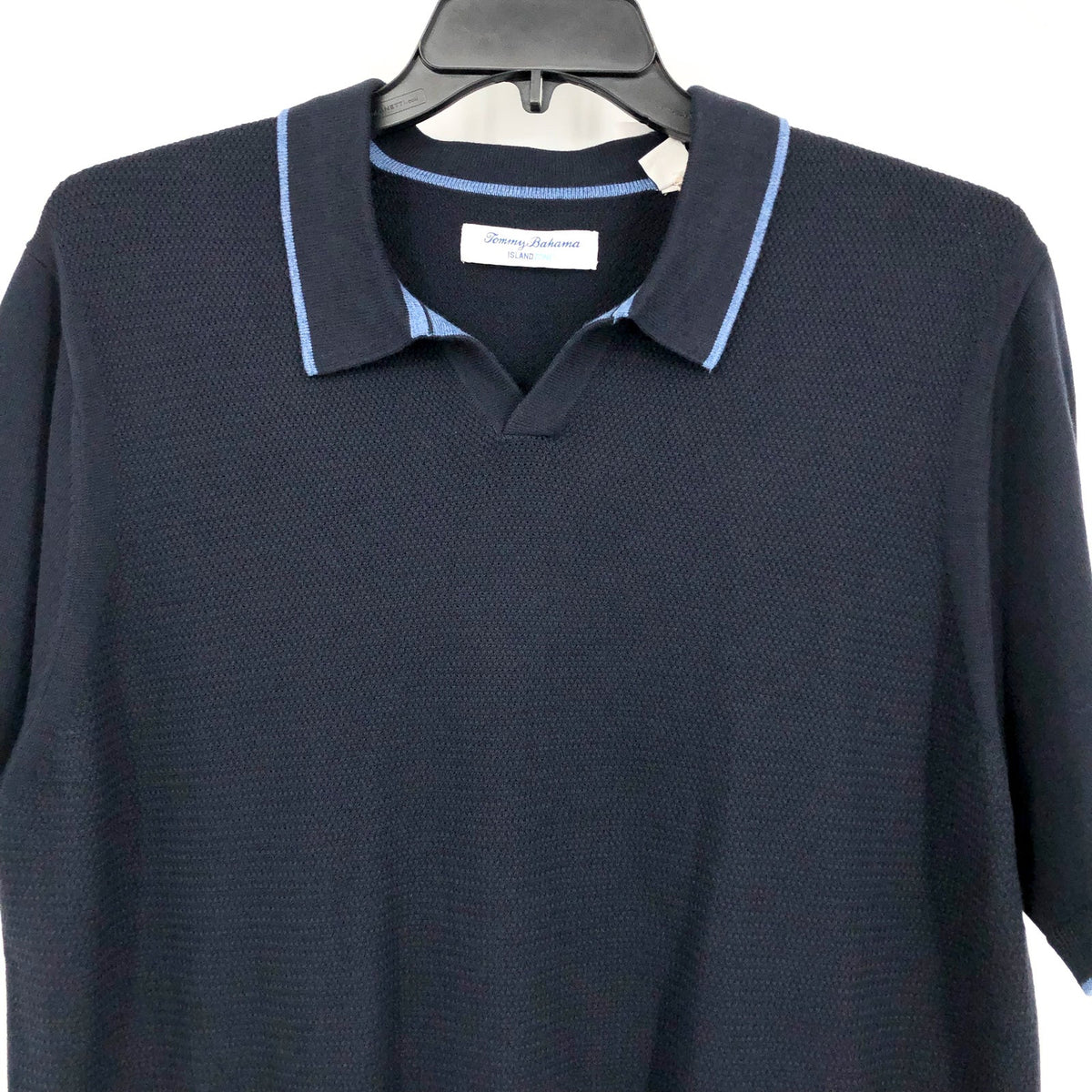 TOMMY BAHAMA Men's Coolside Sweater Polo XL Blue IslandZone Short Sleeve NWT