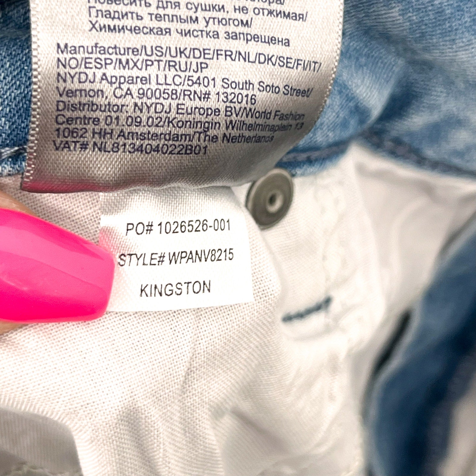 NYDJ Womens Margot Girlfriend Jeans Size 16W PETITE Kingston Blue NWT