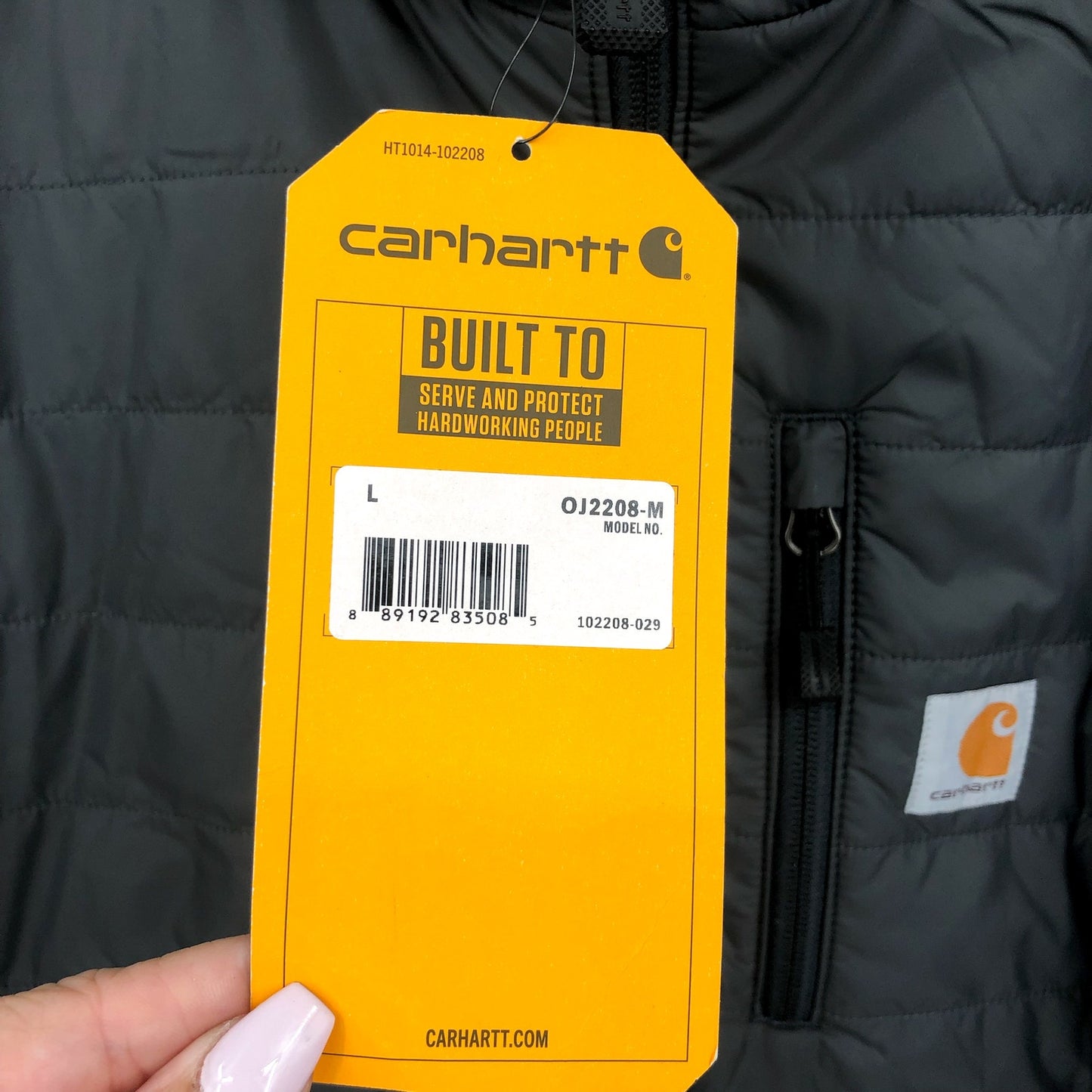 CARHARTT Rain Defender Insulated Jacket Large Grey Relaxed Fit Lightweight NWT