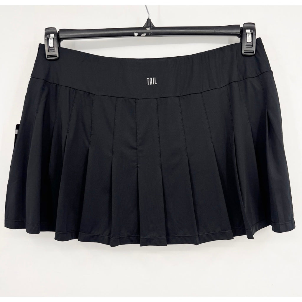 TAIL Women's Jillian 13.5" Tennis Skort XL Onyx Black Pleated UPF NWT