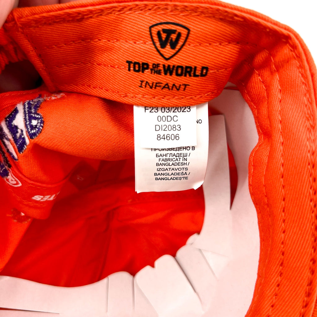 TOP OF THE WORLD Infant Clemson Tigers Fundamental Snapback Hat OS Orange NWT
