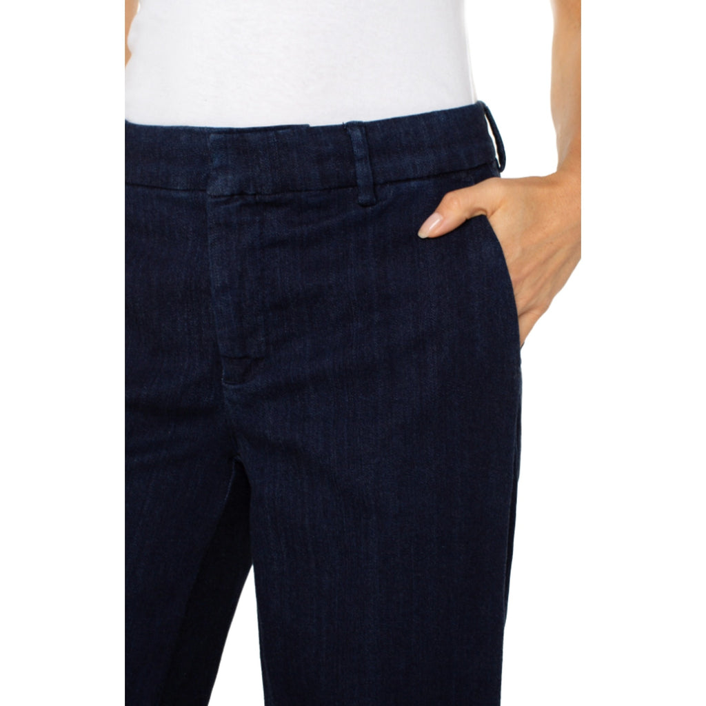 LIVERPOOL Womens Kelsey Wide Leg Denim Trousers US 10 Size 30 Blue Indigo NWT