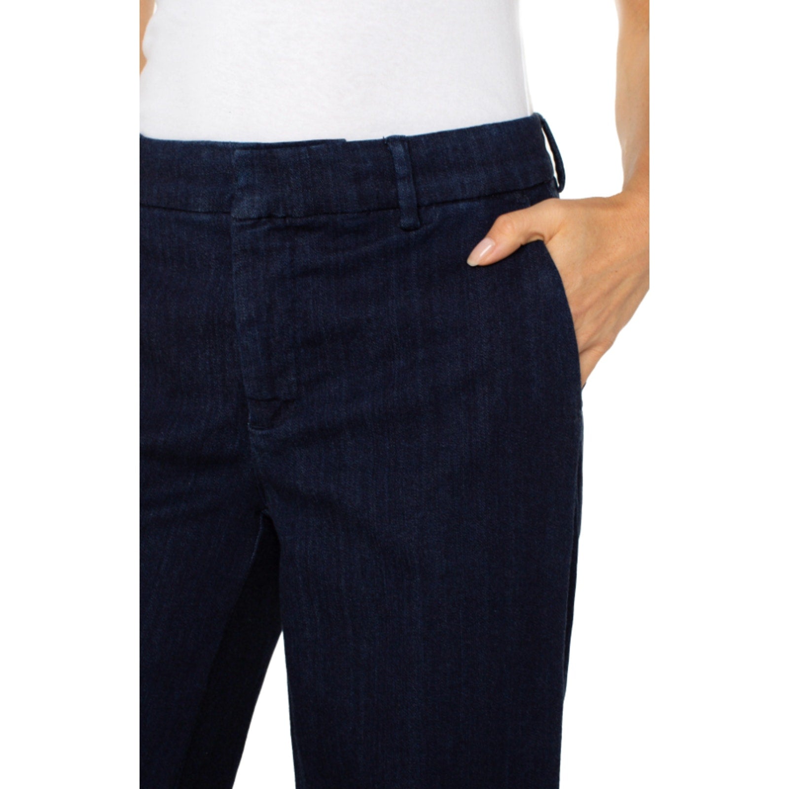 LIVERPOOL Womens Kelsey Wide Leg Denim Trousers US 10 Size 30 Blue Indigo NWT