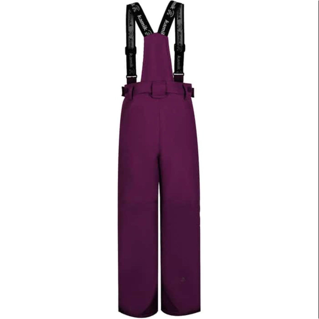 Kamik Bella Insulated Snow Pants Bibs Girls 12 Purple Waterproof Suspender NWOT